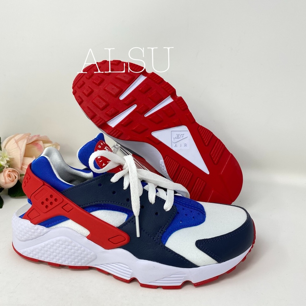 NikeID Custom Air Huarache Run White Blue Red W - Picture 3 of 8